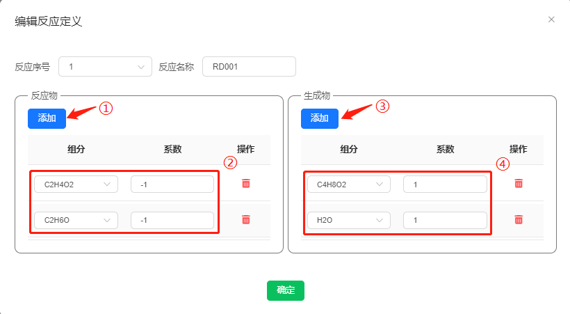 编辑反应系数